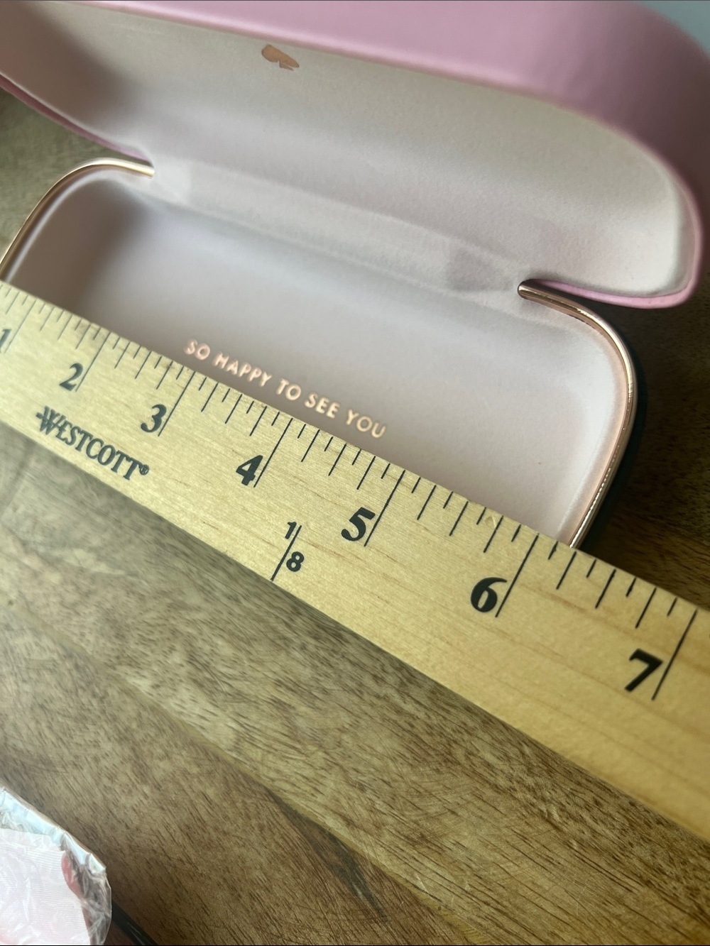 kate spade Pink Glasses Hard Case with Gold Logo - Picture 4 of 4